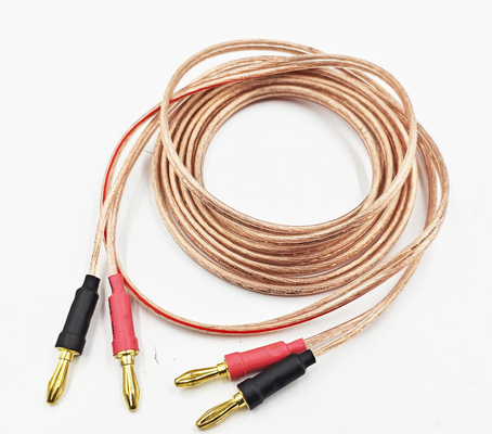 স্বচ্ছ 14Gauge ব্যানান ওয়্যার জন্য Bi-Wire Bi-Amp HiFi Surround Sound 99.9% OFC কপার