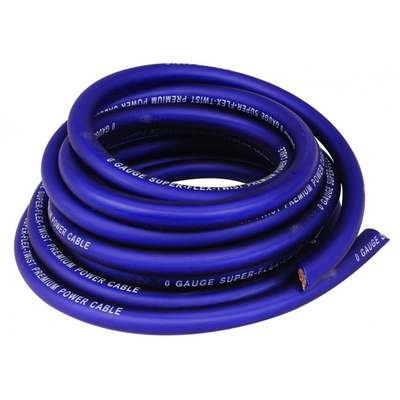 SAEJ 1128 স্টিংজার ট্রু গেজ 1/0 AWG পারফরম্যান্সের জন্য বাঁকা OFC কার অডিও পাওয়ার ওয়্যার