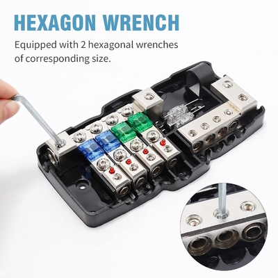 0 AWG 12V মাল্টি-ফাংশনাল মিনি ANL ফিউজ বক্স বিতরণ ব্লক যানবাহন জন্য