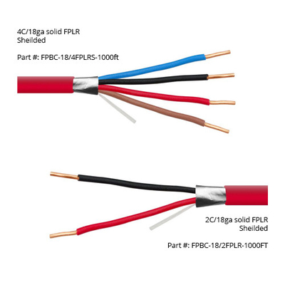 14 16 AWG 2/C 4/C সলিড 100% কপার EWCS FPLP প্লেনাম নামমাত্র সুরক্ষিত অগ্নি বিপদাশঙ্কা ক্যাবল