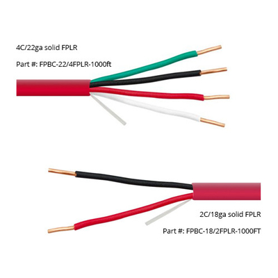 14 16 AWG 2/C 4/C সলিড 100% কপার EWCS FPLP প্লেনাম নামমাত্র সুরক্ষিত অগ্নি বিপদাশঙ্কা ক্যাবল