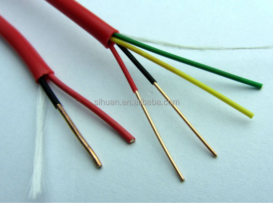 টিনযুক্ত CCA 18 AWG 2/C সলিড FPLR ফায়ার অ্যালার্ম ক্যাবল 1000 Ft রেড কপার কন্ডাক্টর স্কিলিং