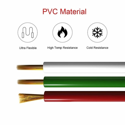 LED রিবন 1618 গজ পিভিসি জ্যাকেট RGBW RGB 3pin 4pin জন্য নমনীয় তারের এক্সটেনশন কর্ড