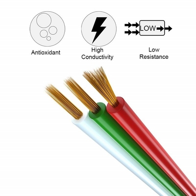 LED রিবন 1618 গজ পিভিসি জ্যাকেট RGBW RGB 3pin 4pin জন্য নমনীয় তারের এক্সটেনশন কর্ড