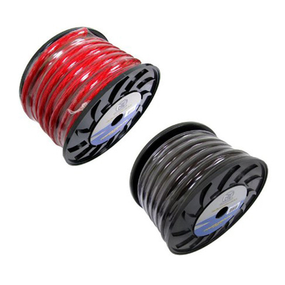 SAE J1128 স্ট্যান্ডার্ড 8AWG ISO9001 সার্টিফিকেট সহ স্বচ্ছ লাল গাড়ি অডিও পাওয়ার ক্যাবল