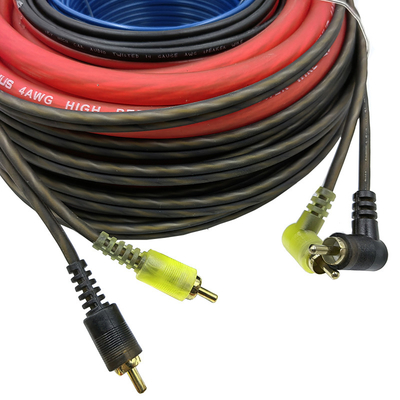 সুলভ মূল্যে আনুষাঙ্গিক সহ বিচ্ছিন্ন পিভিসি 8AWG কার অডিও এম্প্লিফায়ার ক্যাবল কিট