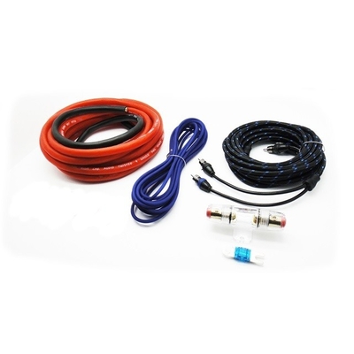 4awg Amp ইনস্টলেশন ক্যাবল কিট 2500W গাড়ির অডিও ক্যাবল কিট খালি তামা কন্ডাক্টর সঙ্গে