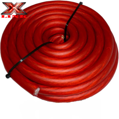 1/0 Gauge 0 AWG রেড পাওয়ার গ্রাউন্ড ক্যাবল অ্যাডভান্সড কার অডিও সিস্টেমের জন্য কপার কন্ডাক্টর