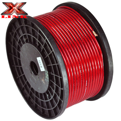 1/0 Gauge 0 AWG রেড পাওয়ার গ্রাউন্ড ক্যাবল অ্যাডভান্সড কার অডিও সিস্টেমের জন্য কপার কন্ডাক্টর