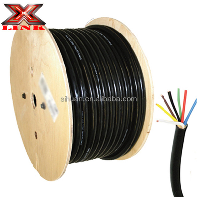 শিল্প 7 কন্ডাক্টর ট্রেলার তারের 10-12-14 AWG GPT নরম পিভিসি জ্যাকেট রঙ কোডযুক্ত তার