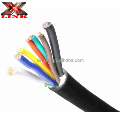 শিল্প 7 কন্ডাক্টর ট্রেলার তারের 10-12-14 AWG GPT নরম পিভিসি জ্যাকেট রঙ কোডযুক্ত তার