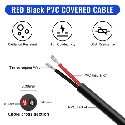 18AWG 2 কন্ডাক্টর 20AWG 3 কন্ডাক্টর বৈদ্যুতিক তারের স্ট্র্যান্ডড পিভিসি টিনযুক্ত তামার তার