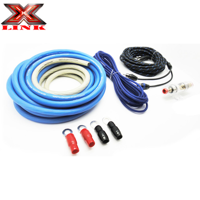 OFC কন্ডাক্টর 0 2 4 6 8 AWG Gauge GA স্পিকার সিস্টেমের জন্য গাড়ি অডিও ক্যাবল কিট