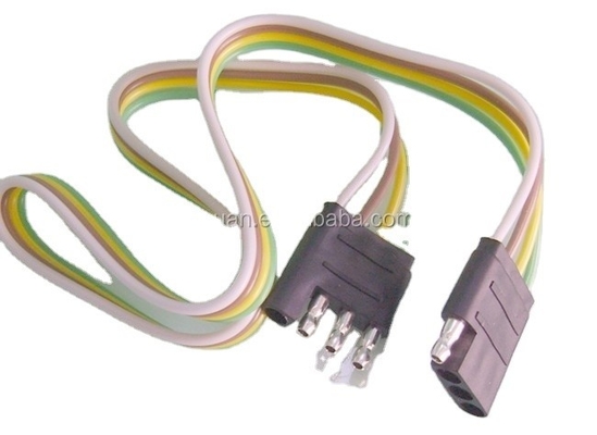 2.8X বাইরের ব্যাসার্ধ 4c 18AWG বাঁধা ট্রেলার তারের প্লাগ সহ তারের খালি তামা কন্ডাক্টর