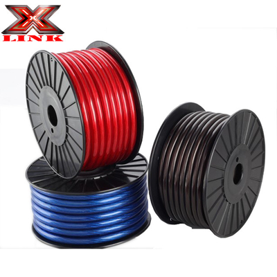 নরম পিভিসি জ্যাকেট নিম্ন ভোল্টেজ গাড়ি 0 2 4 6 8 AWG গ্যাজ আইসোলেশন উপাদান পিভিসি গাড়ি অডিও সাবউফার এম্প্লিফায়ার পাওয়ার ক্যাবল