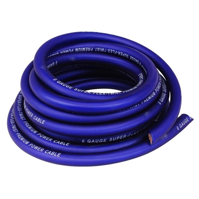 SAEJ 1128 স্টিংজার ট্রু গেজ 1/0 AWG পারফরম্যান্সের জন্য বাঁকা OFC কার অডিও পাওয়ার ওয়্যার