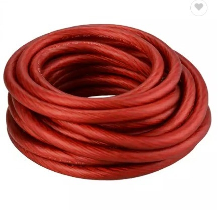 Twisted Pair Frost Red Black 1/0 Gauge Amplifier Power Ground Wire 0 GA ব্যাটারি ক্যাবল
