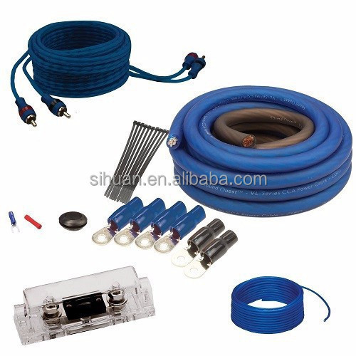 4awg Amp ইনস্টলেশন ক্যাবল কিট 2500W গাড়ির অডিও ক্যাবল কিট খালি তামা কন্ডাক্টর সঙ্গে
