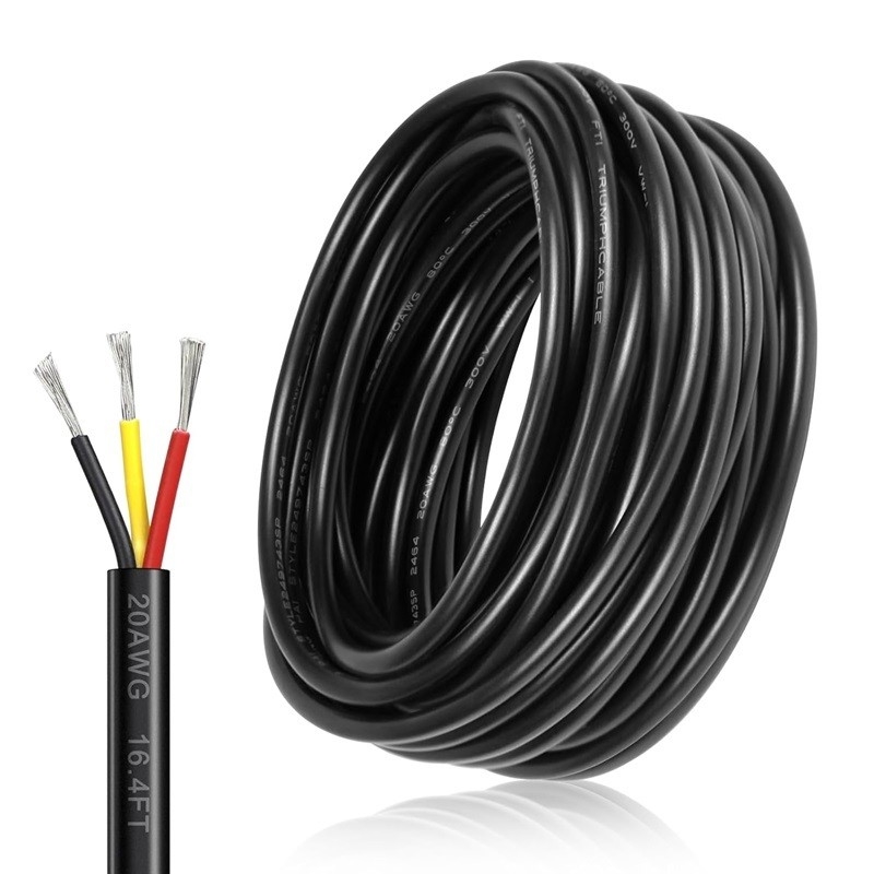 18AWG 2 কন্ডাক্টর 20AWG 3 কন্ডাক্টর বৈদ্যুতিক তারের স্ট্র্যান্ডড পিভিসি টিনযুক্ত তামার তার