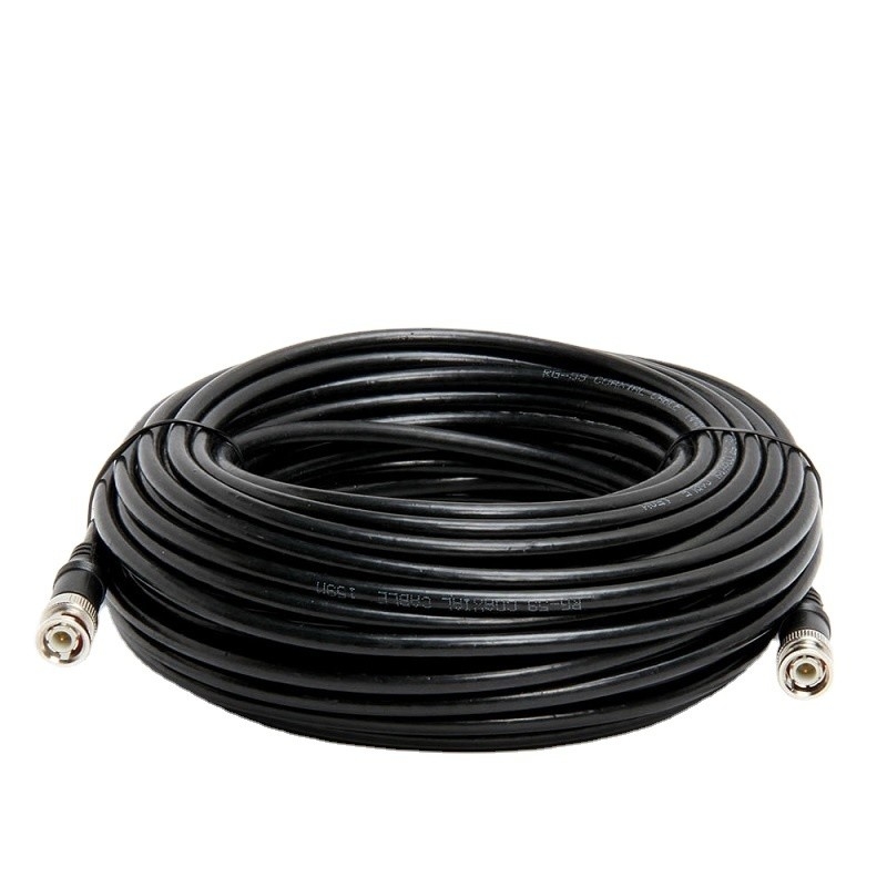 1 কন্ডাক্টর RG59U BNC থেকে RCA অ্যাডাপ্টার সিসিটিভি ক্যামেরা নজরদারি জন্য কোএক্সিয়াল কর্ড