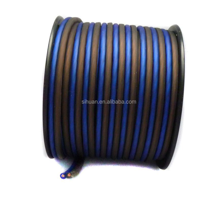14 16 ga AWG gauge কালো নীল রঙের গাড়ির অডিও সরঞ্জামের জন্য Twisted Pair স্পিকার তার