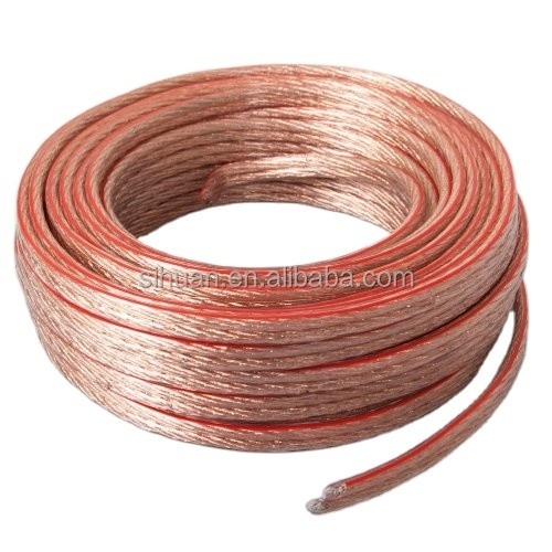 16 Gauge নমনীয় স্বচ্ছ স্পিকার ক্যাবল সিসিএ সঙ্গে OFC অভ্যন্তরীণ কন্ডাক্টর সিই সার্টিফাইড